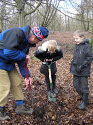 Kids planting